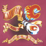 NHL - Calgary Flames T-Shirt 1993 Medium Vintage Retro Hockey