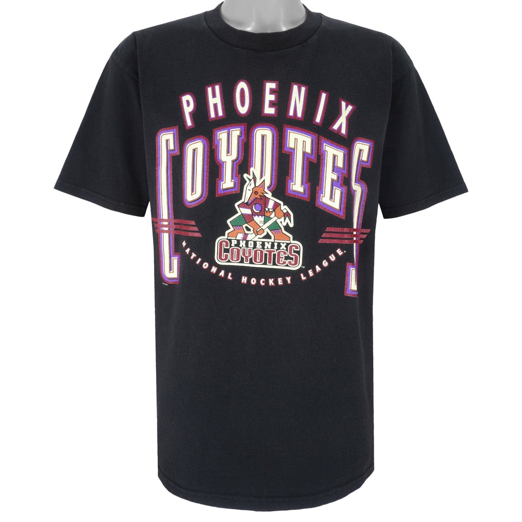 NHL (CSA) - Black Phoenix Coyotes T-Shirt 1990s X-Large Vintage Retro Hockey