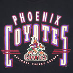 NHL (CSA) - Black Phoenix Coyotes T-Shirt 1990s X-Large Vintage Retro Hockey