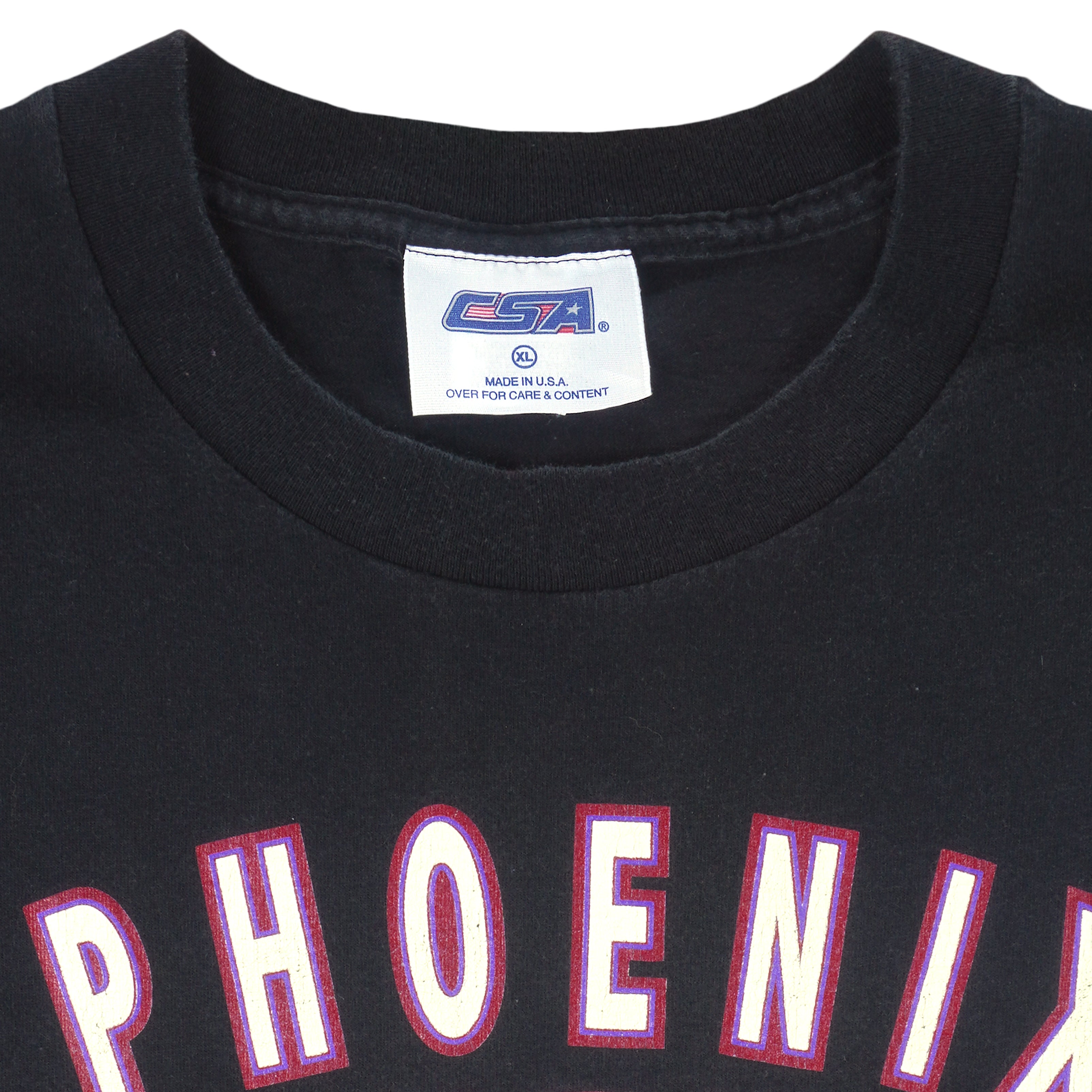 NHL (CSA) - Black Phoenix Coyotes T-Shirt 1990s X-Large Vintage Retro Hockey