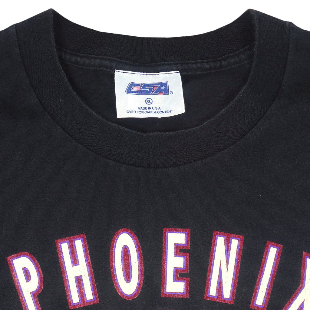NHL (CSA) - Black Phoenix Coyotes T-Shirt 1990s X-Large Vintage Retro Hockey
