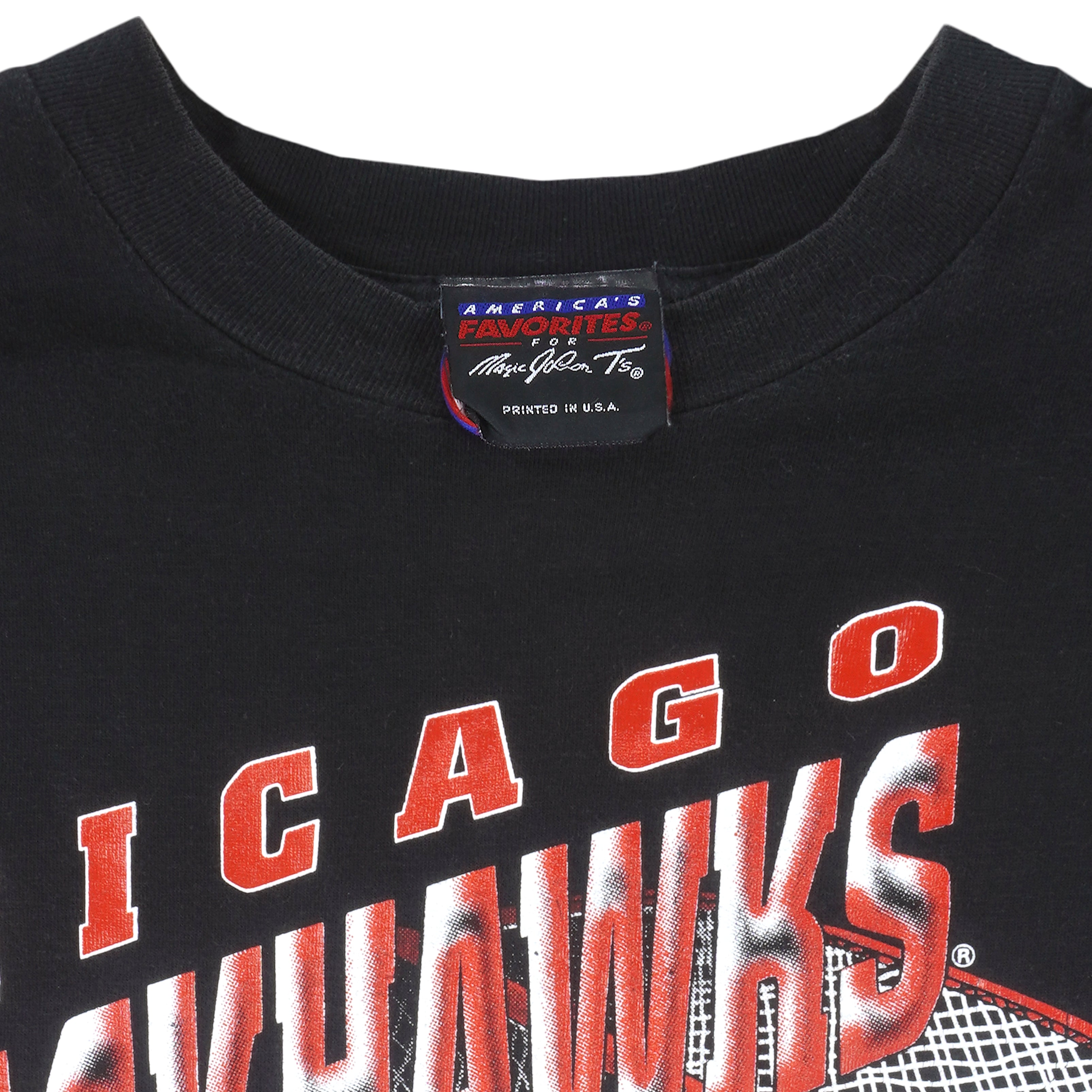 NHL (Magic Johnson Ts) - Chicago Blackhawks T-Shirt 1990s X-Large Vintage Retro Hockey