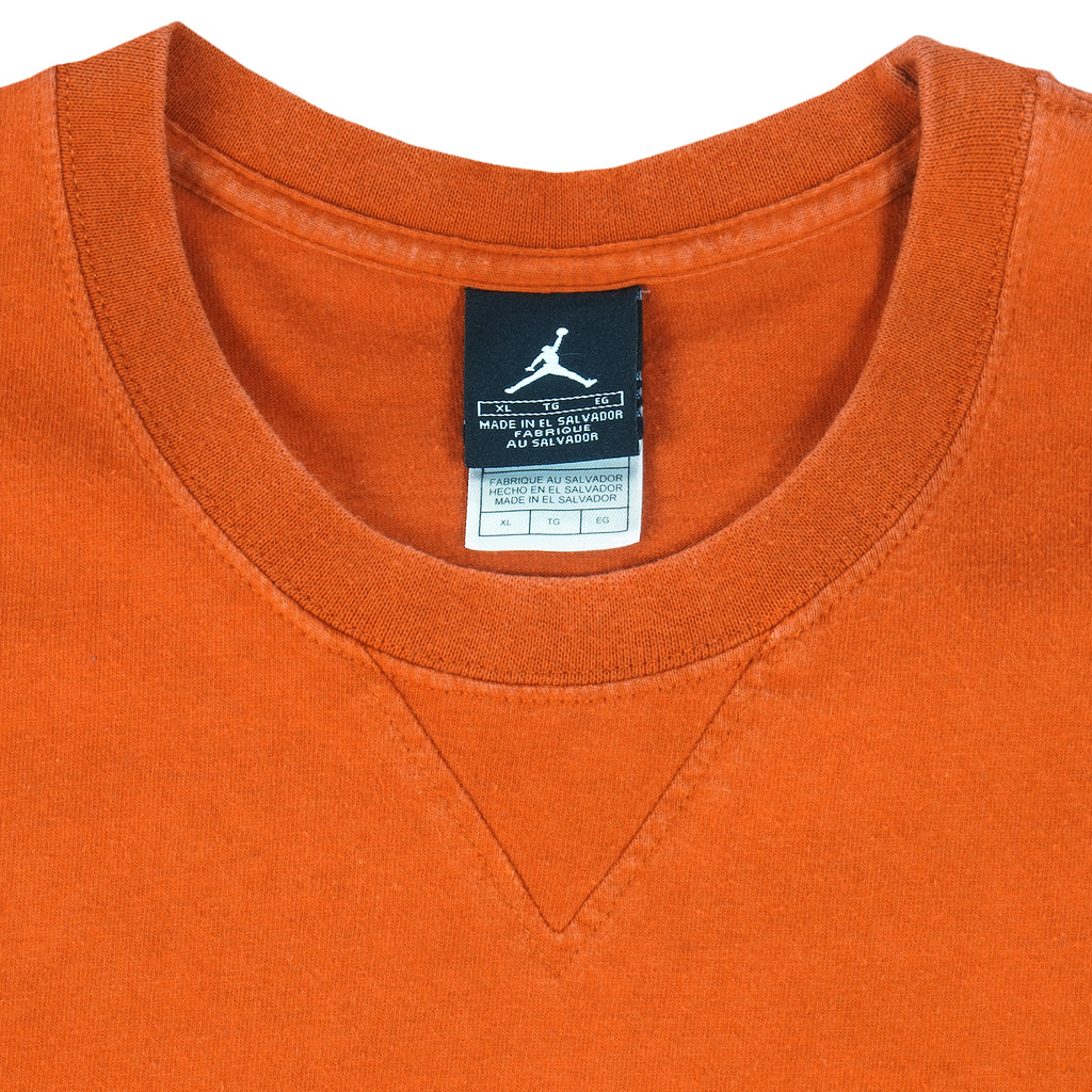Jordan - Orange Big Logo T-Shirt 1990s X-Large Vintage Retro