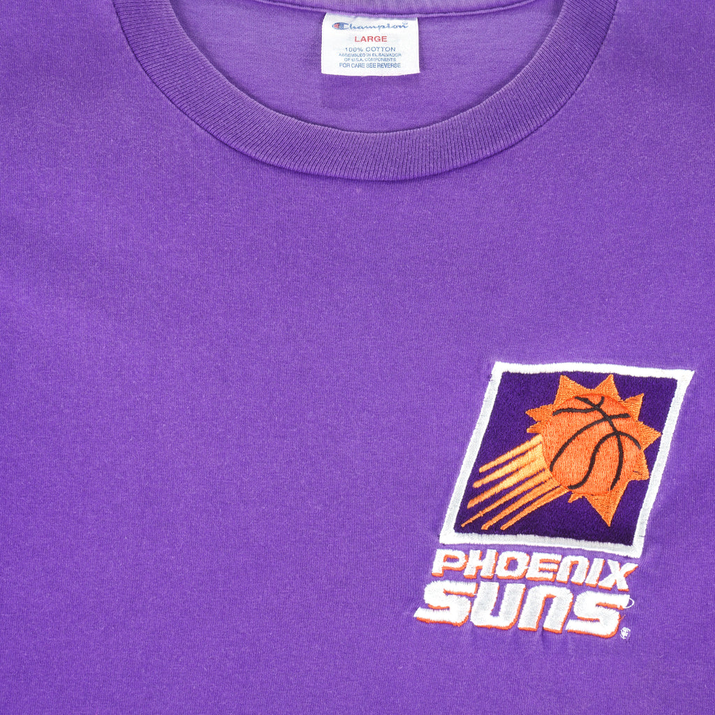 Champion - Phoenix Suns Embroidered T-Shirt 1990s Large Vintage Retro Basketball