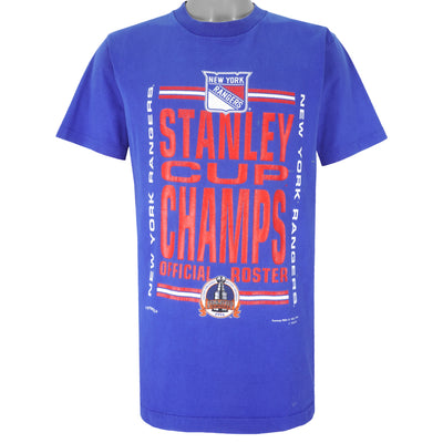 NHL (Nutmeg) - Rangers Team Players Stanley Cup Champions T-Shirt 1994 Large