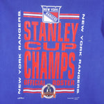 NHL (Nutmeg) - Rangers, Stanley Cup Champions T-Shirt 1994 Large Vintage Retro Hockey