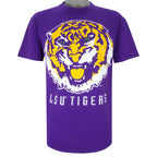 NCAA (Bike) - LSU Tigers Big Logo T-Shirt 1990s Large Vintage Retro College