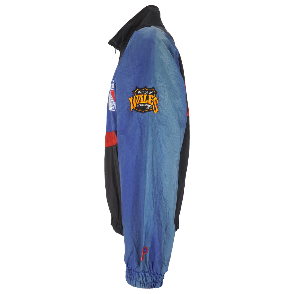 NHL (Pro Player) - New York Rangers Zip-Up Windbreaker 1990s Large Vintage Retro Hockey