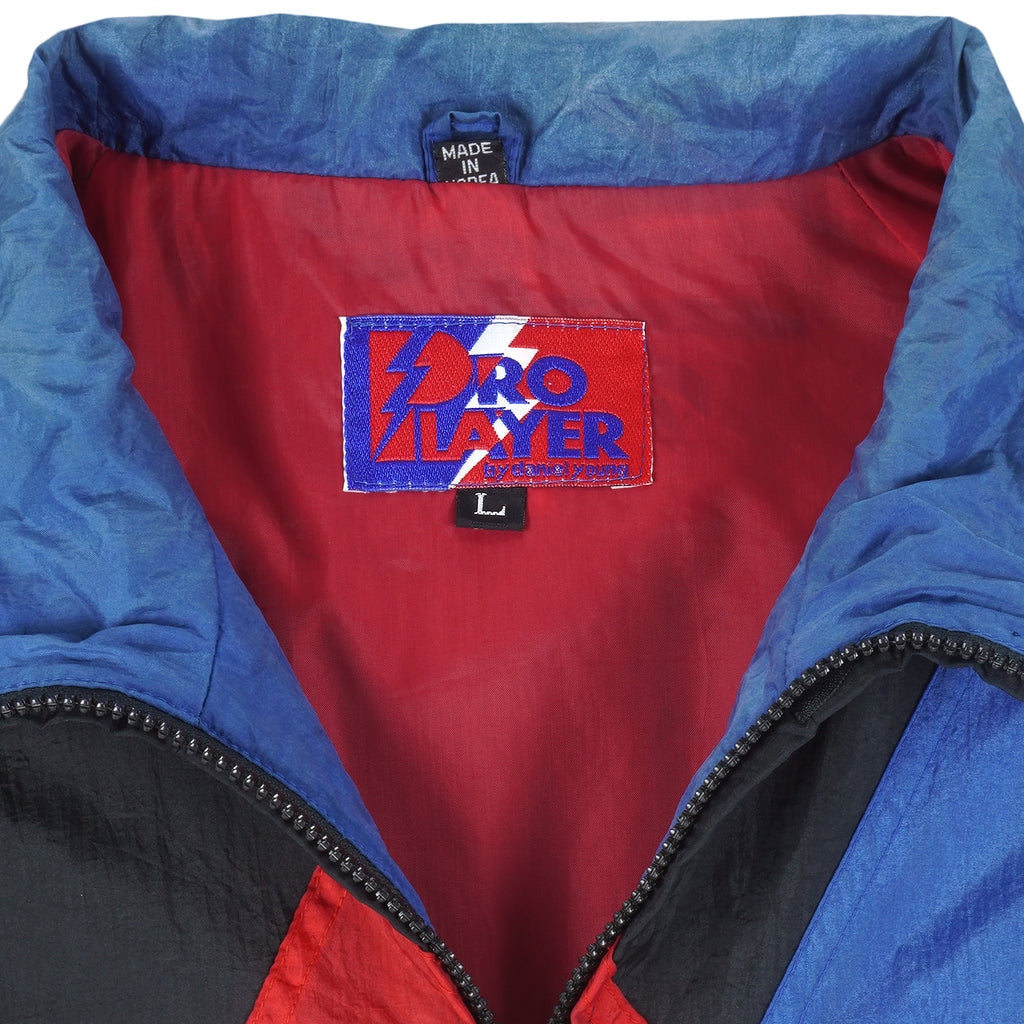 NHL (Pro Player) - New York Rangers Zip-Up Windbreaker 1990s Large Vintage Retro Hockey
