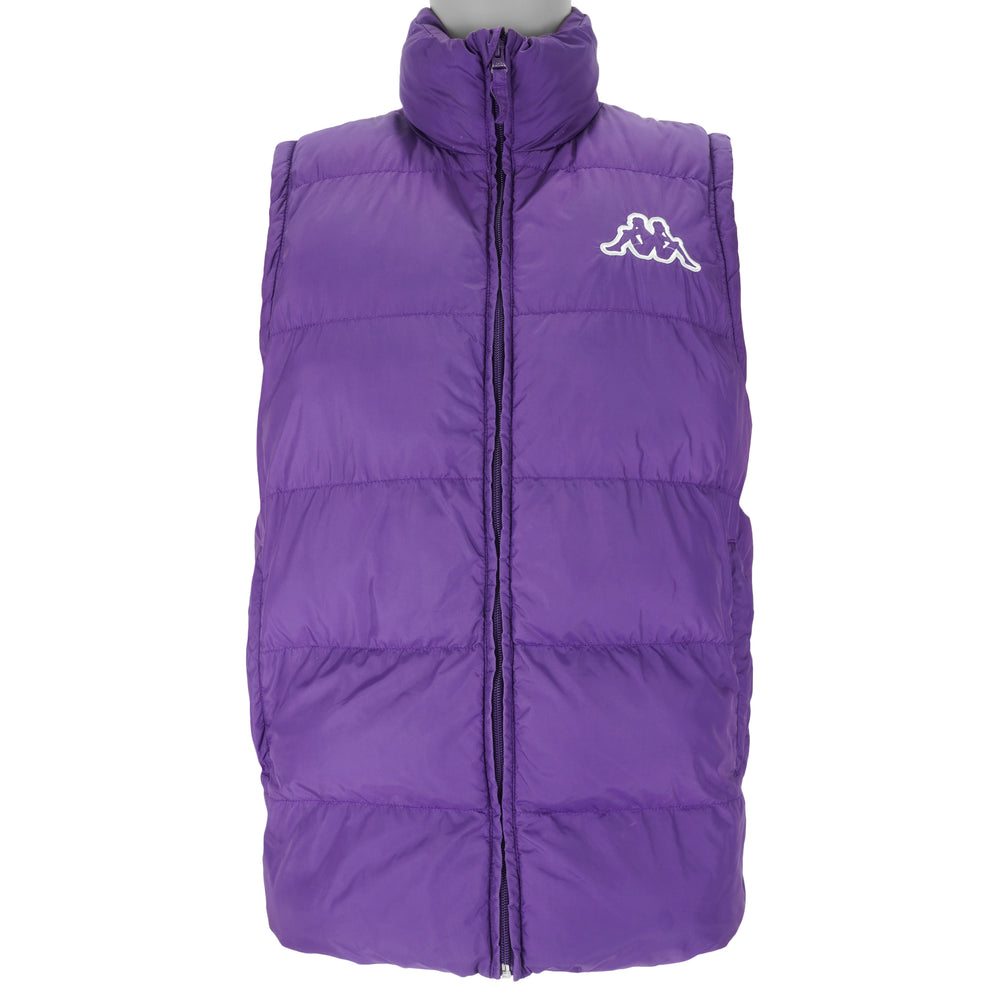 Kappa - Purple Zip-Up Vest 1990s Medium Vintage Retro