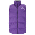 Kappa - Purple Zip-Up Vest 1990s Medium Vintage Retro