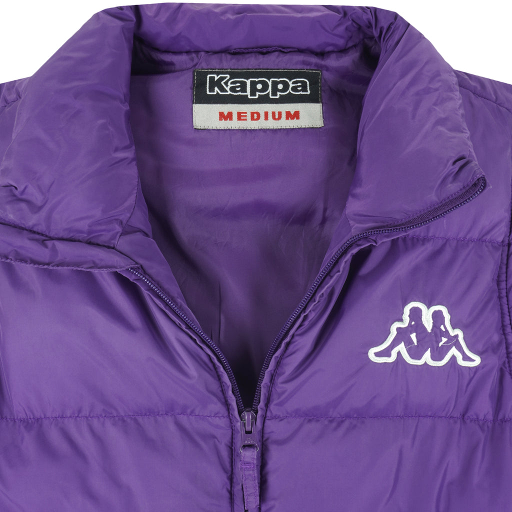 Kappa - Purple Zip-Up Vest 1990s Medium Vintage Retro
