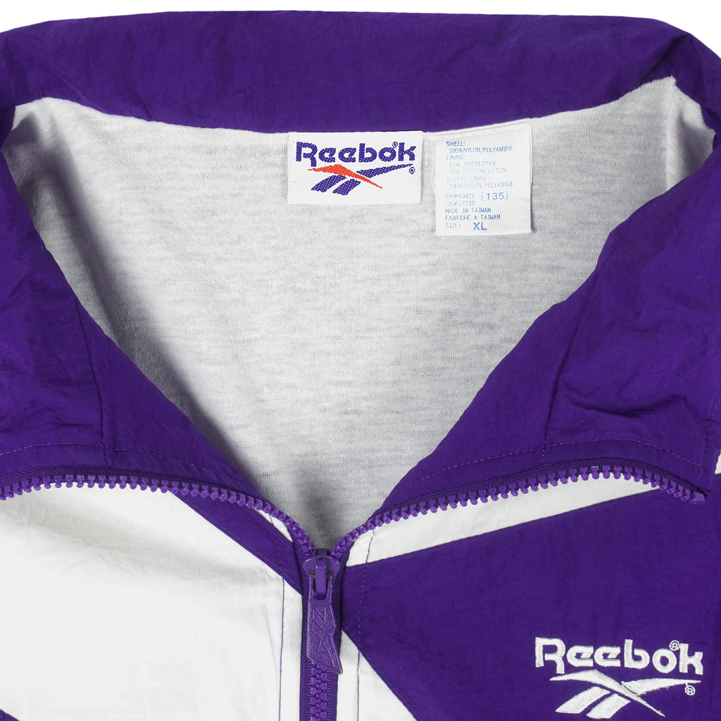 Reebok - Purple Shawn Kemp Kamikaze Style Warm-up Windbreaker 1990s X-Large