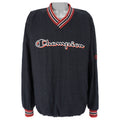 Champion - Black Embroidered Pullover 1990s X-Large Vintage Retro