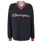 Champion - Black Embroidered Pullover 1990s X-Large Vintage Retro