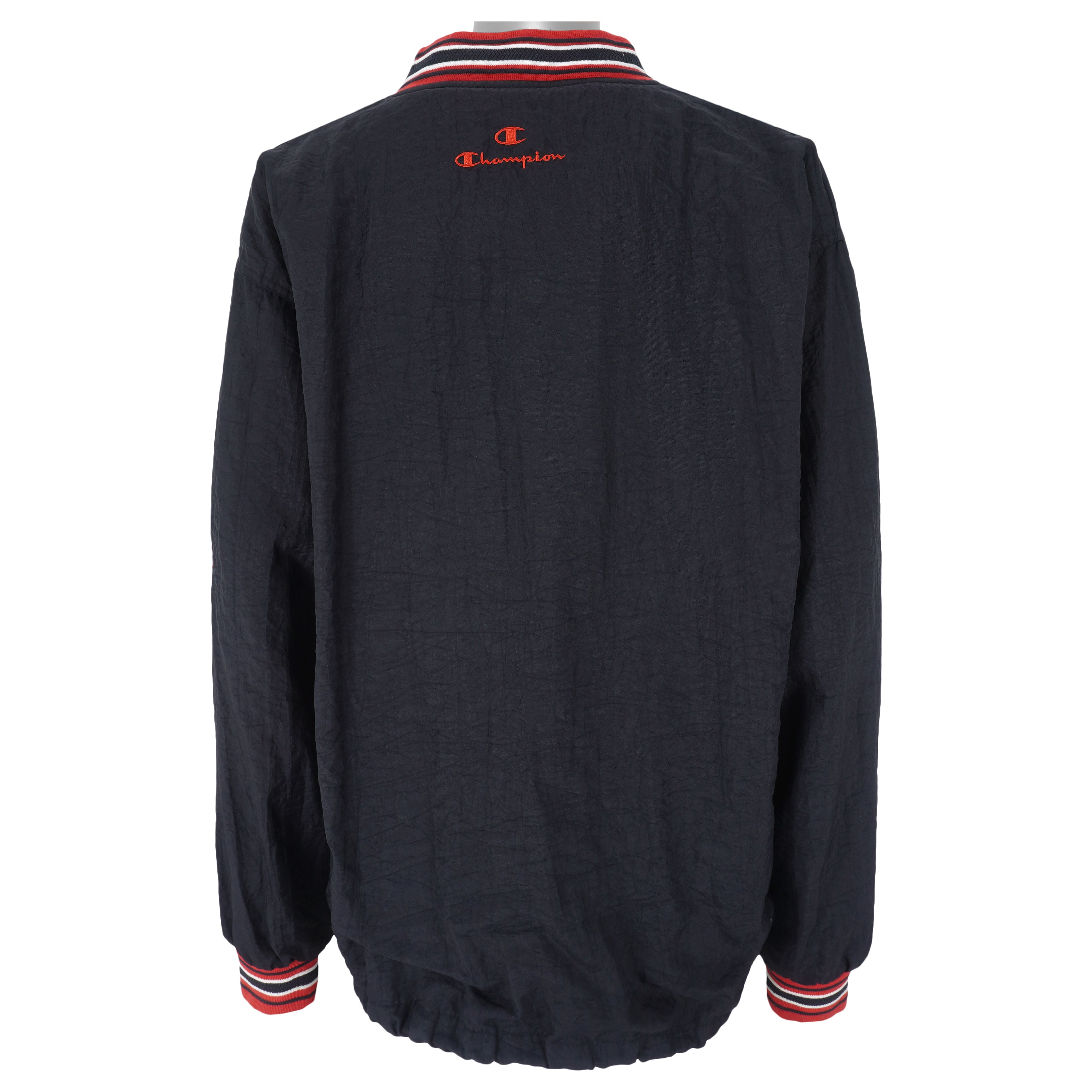 Champion - Black Embroidered Pullover 1990s X-Large Vintage Retro