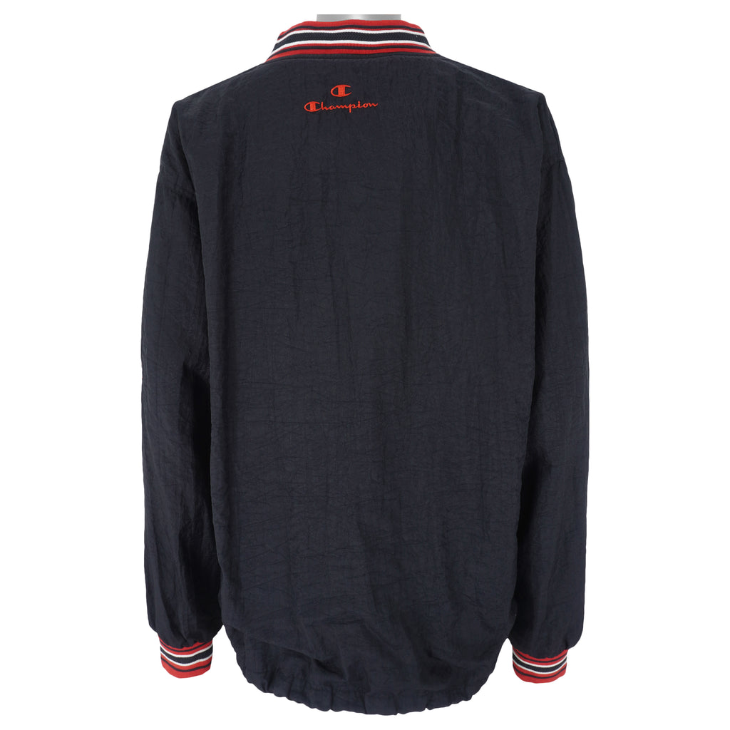 Champion - Black Embroidered Pullover 1990s X-Large Vintage Retro