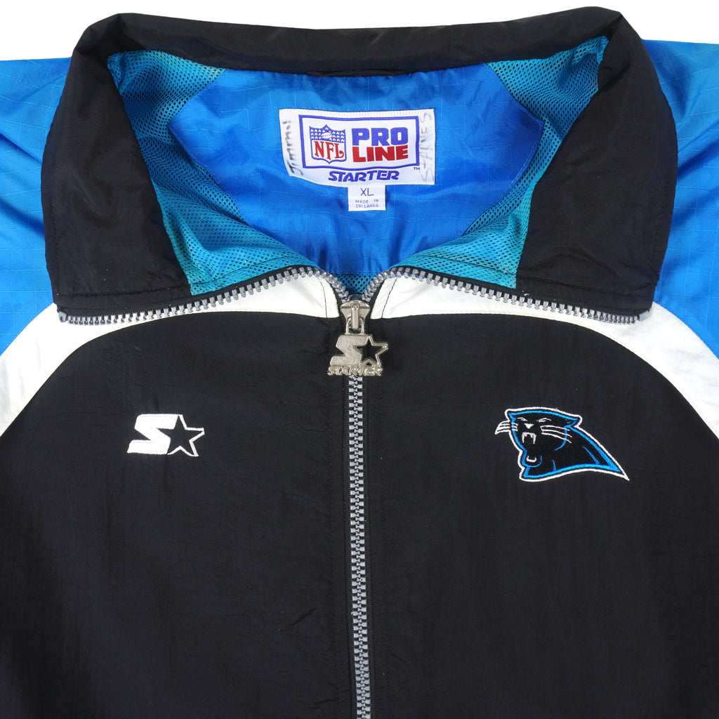 Starter - Carolina Panthers Hooded Windbreaker 1990s X-Large Vintage Retro Football