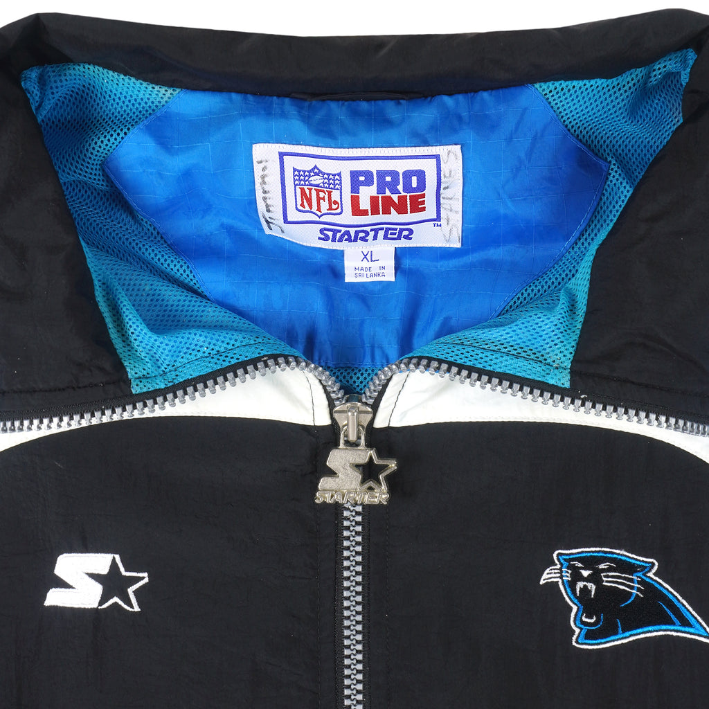 Starter - Carolina Panthers Hooded Windbreaker 1990s X-Large Vintage Retro Football
