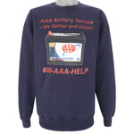 Vintage (Hanes) - AAA Battery Service Crew Neck Sweatshirt 1990s X-Large