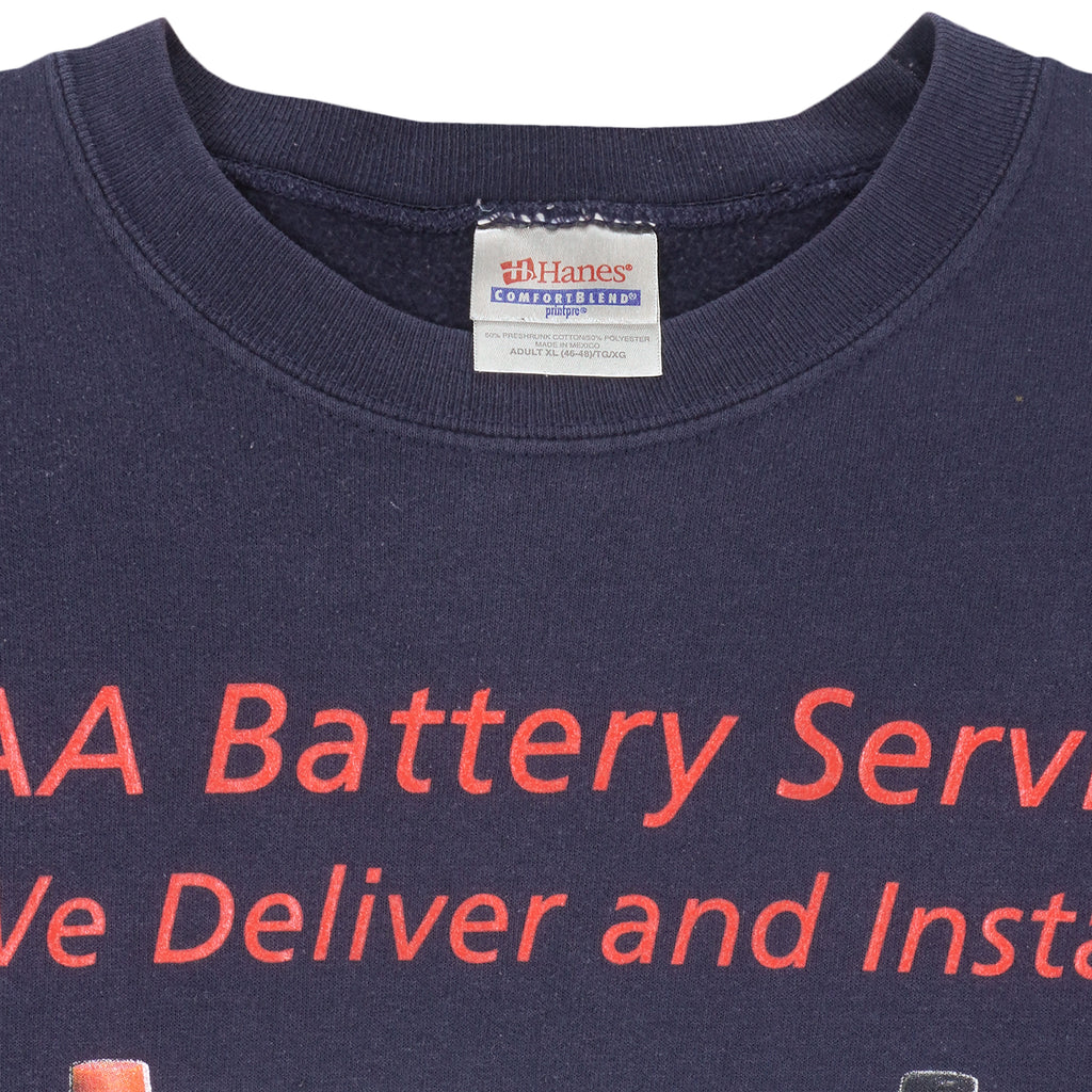 Vintage - AAA Battery Service Crew Neck Sweatshirt 1990s X-Large Vintage Retro