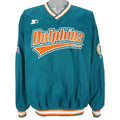 Starter - Miami Dolphins Pullover Windbreaker 1990s Large Vintage Retro Football