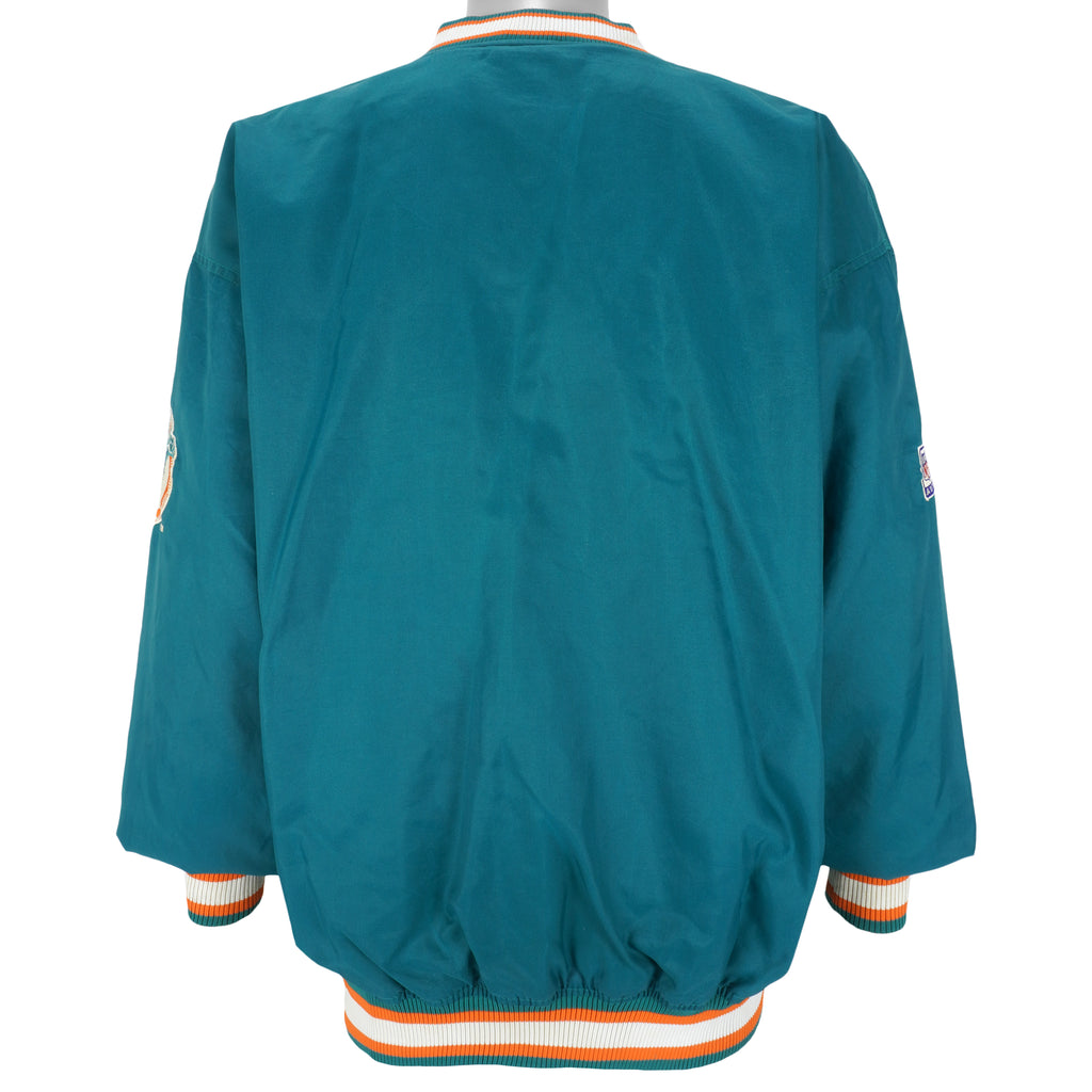 Starter - Miami Dolphins Pullover Windbreaker 1990s Large Vintage Retro Football