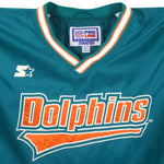 Starter - Miami Dolphins Pullover Windbreaker 1990s Large Vintage Retro Football