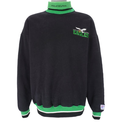 NFL (The Game) - Philadelphia Eagles Embroidered Turtleneck Sweatshirt 1990s Large