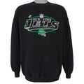 NFL (Pro Line) - New York Jets Crew Neck Sweatshirt 1990s Large Vintage Retro Football