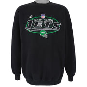 NFL (Pro Line) - New York Jets Crew Neck Sweatshirt 1990s Large Vintage Retro Football