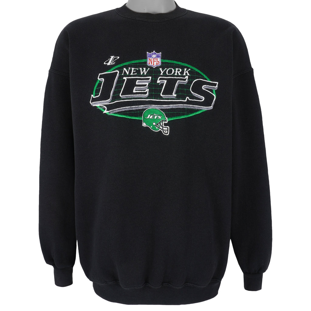 NFL (Pro Line) - New York Jets Crew Neck Sweatshirt 1990s Large Vintage Retro Football