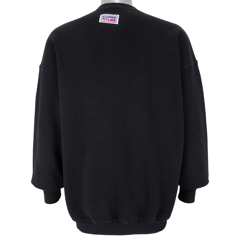 NFL (Pro Line) - New York Jets Crew Neck Sweatshirt 1990s Large Vintage Retro Football