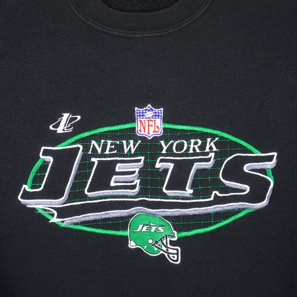 NFL (Pro Line) - New York Jets Crew Neck Sweatshirt 1990s Large Vintage Retro Football