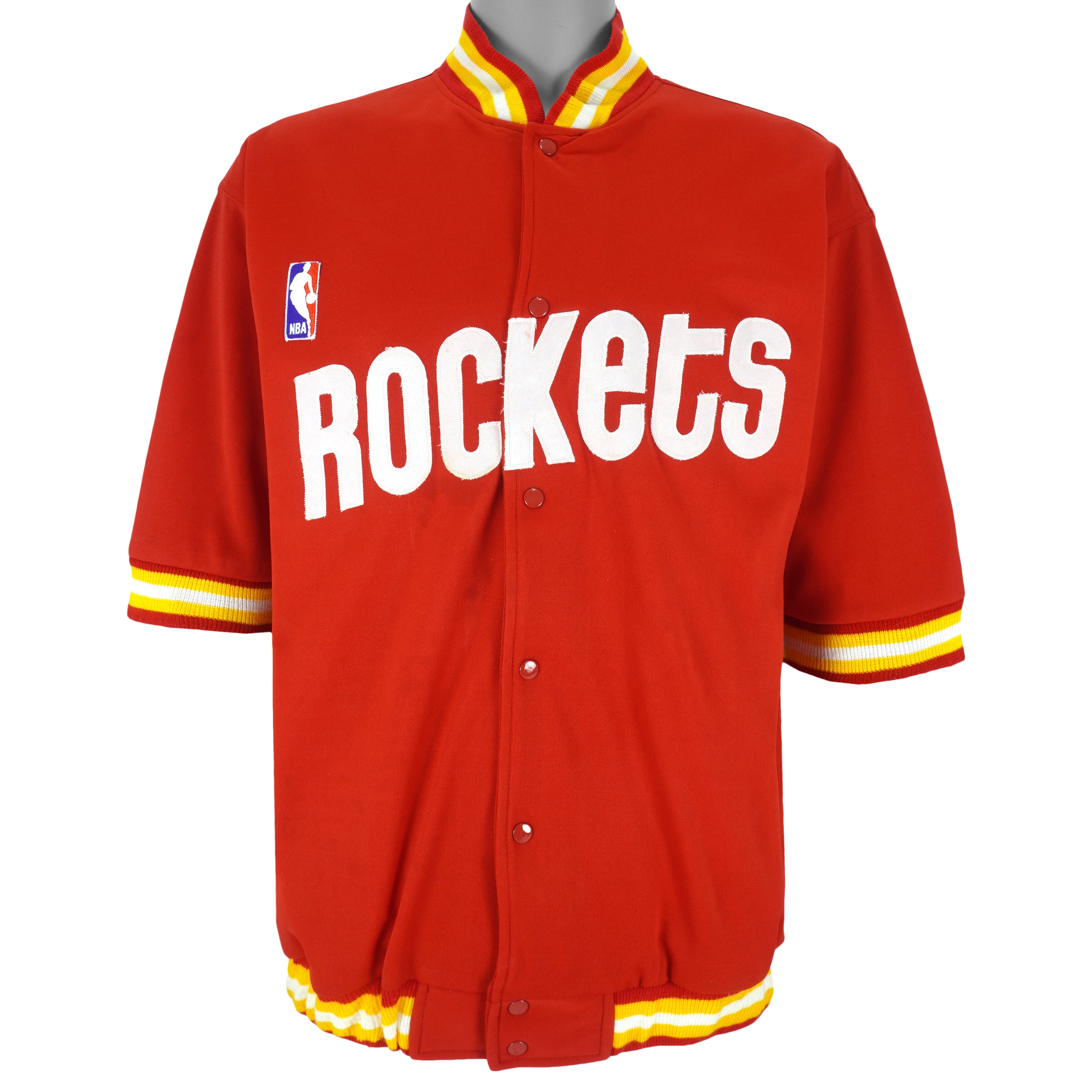Houston Rockets Retro Vintage Houston Rockets Warm Up Finals NBA Houston Rockets White