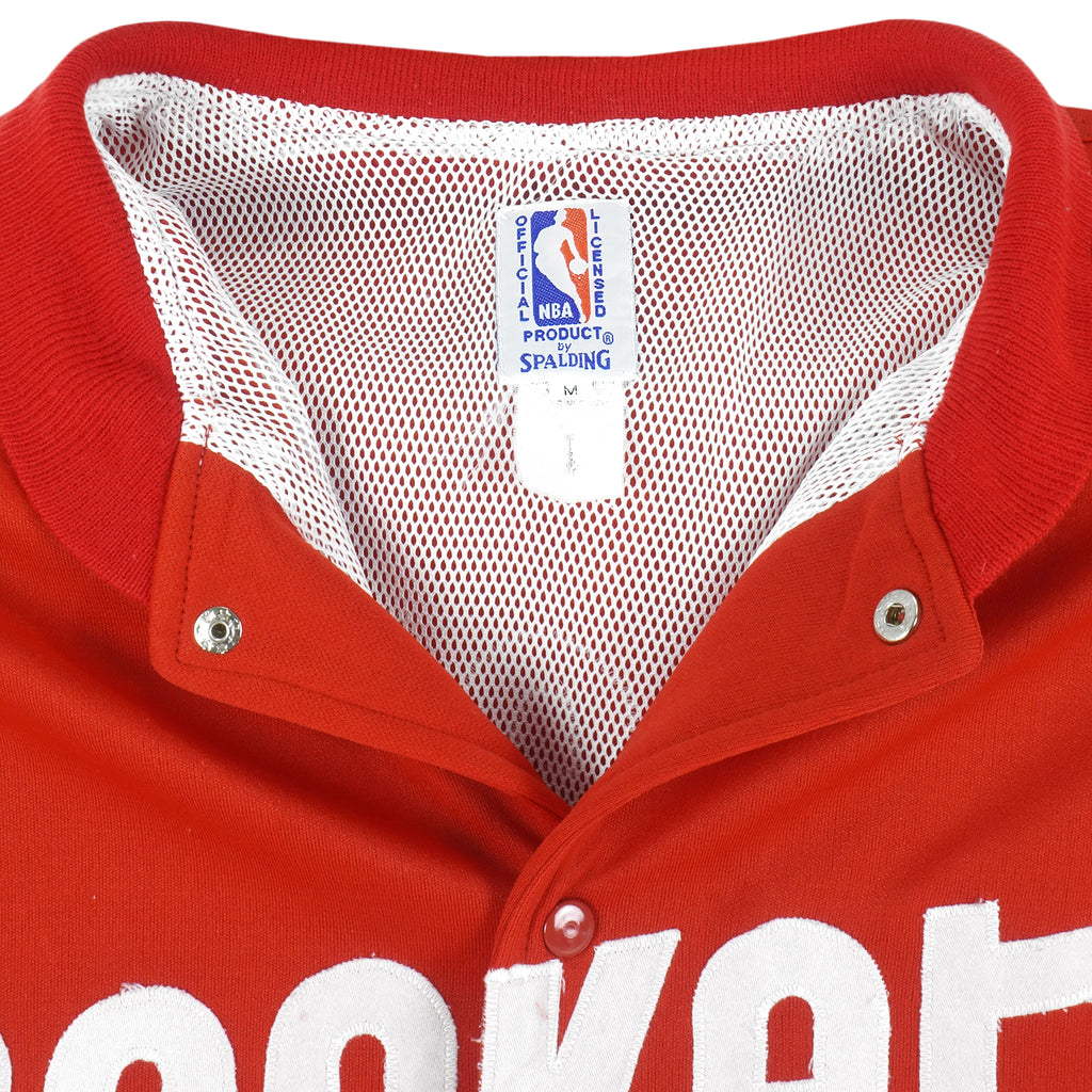 NBA (Spalding) - Houston Rockets Warm Up Jersey 1990s Medium Vintage Retro Basketball