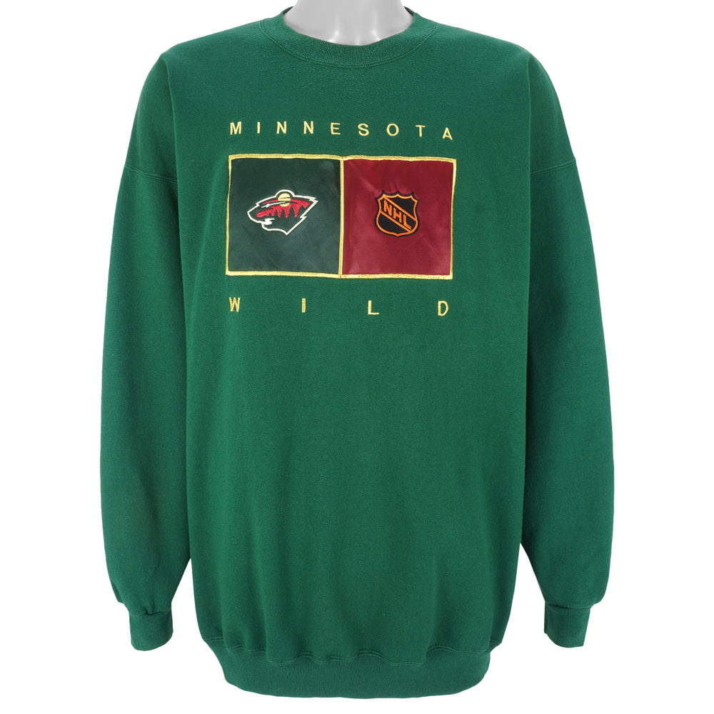 NHL (USA Sport Club) - Minnesota Wild Embroidered Sweatshirt 2000s X-Large Vintage Retro Hockey