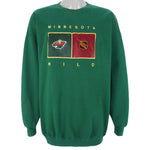 NHL (USA Sport Club) - Minnesota Wild Embroidered Sweatshirt 2000s X-Large