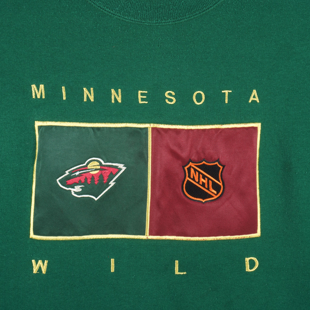 NHL (USA Sport Club) - Minnesota Wild Embroidered Sweatshirt 2000s X-Large Vintage Retro Hockey