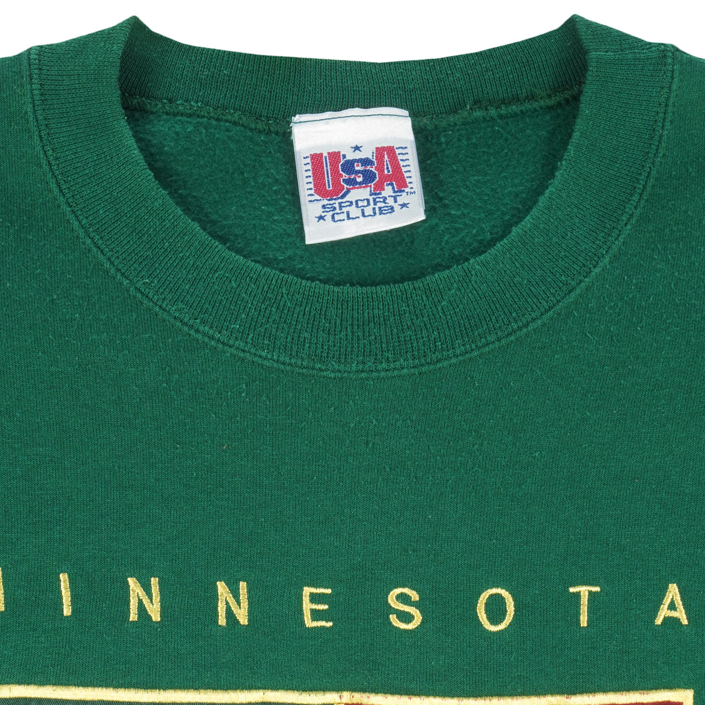 NHL (USA Sport Club) - Minnesota Wild Embroidered Sweatshirt 2000s X-Large Vintage Retro Hockey