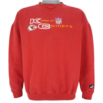 Puma - Kansas City Chiefs Embroidered Crew Neck Sweatshirt 1990s Large