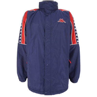 Kappa - Blue Taped Logo Button-Up Jacket 1990s Large