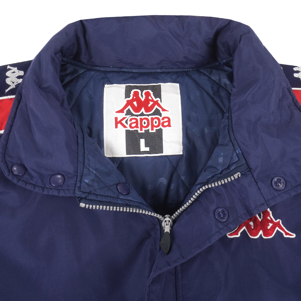 Kappa - Blue Button-Up Jacket 1990s Large Vintage Retro