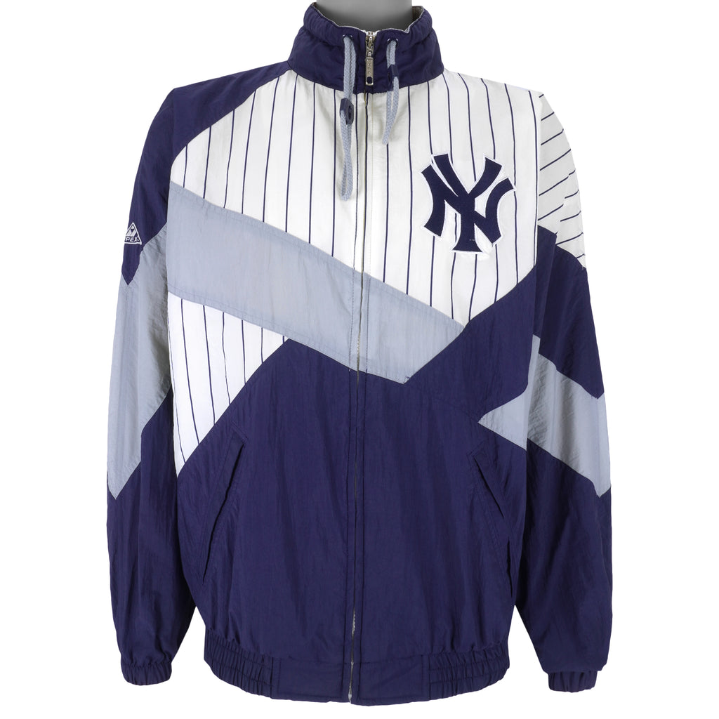 MLB - New York Yankees Zip-Up Windbreaker 1990s Large Vintage Retro Baseball