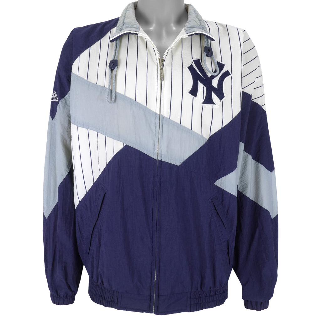 MLB - New York Yankees Zip-Up Windbreaker 1990s Large Vintage Retro Baseball