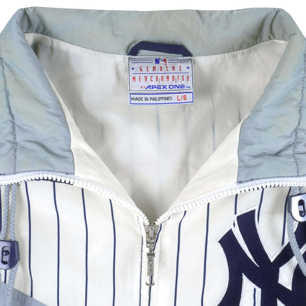 MLB - New York Yankees Zip-Up Windbreaker 1990s Large Vintage Retro Baseball