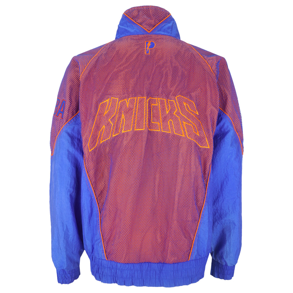 NBA (Pro Player) - New York Knicks Tide Zip-Up Windbreaker 1990s Large Vintage Retro Basketball