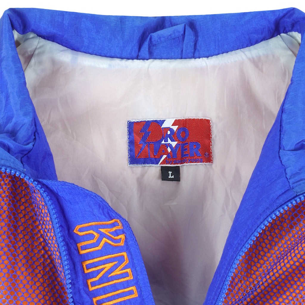NBA (Pro Player) - New York Knicks Tide Zip-Up Windbreaker 1990s Large Vintage Retro Basketball