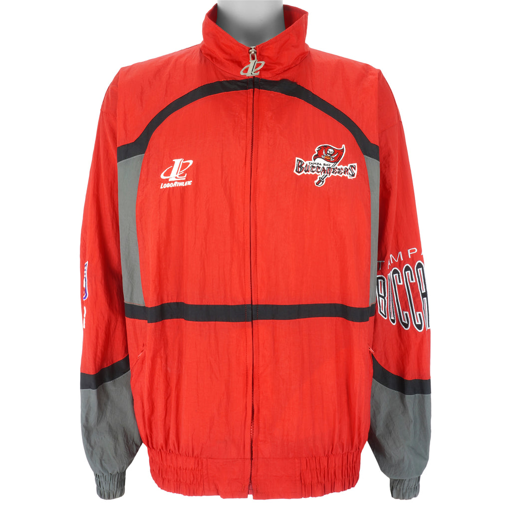 NFL (Pro Line) - Tampa Bay Buccaneers Zip-Up Windbreaker 1990s X-Large Vintage Retro Football