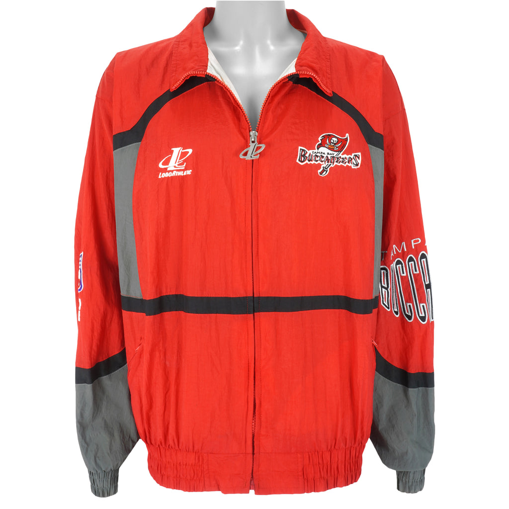 NFL (Pro Line) - Tampa Bay Buccaneers Zip-Up Windbreaker 1990s X-Large Vintage Retro Football